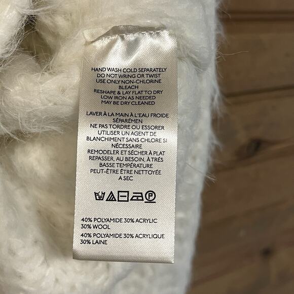 Free People Wool Blend Cropped Sweater Size XL Pullover Boho Soft Feminine - Picture 14 of 15